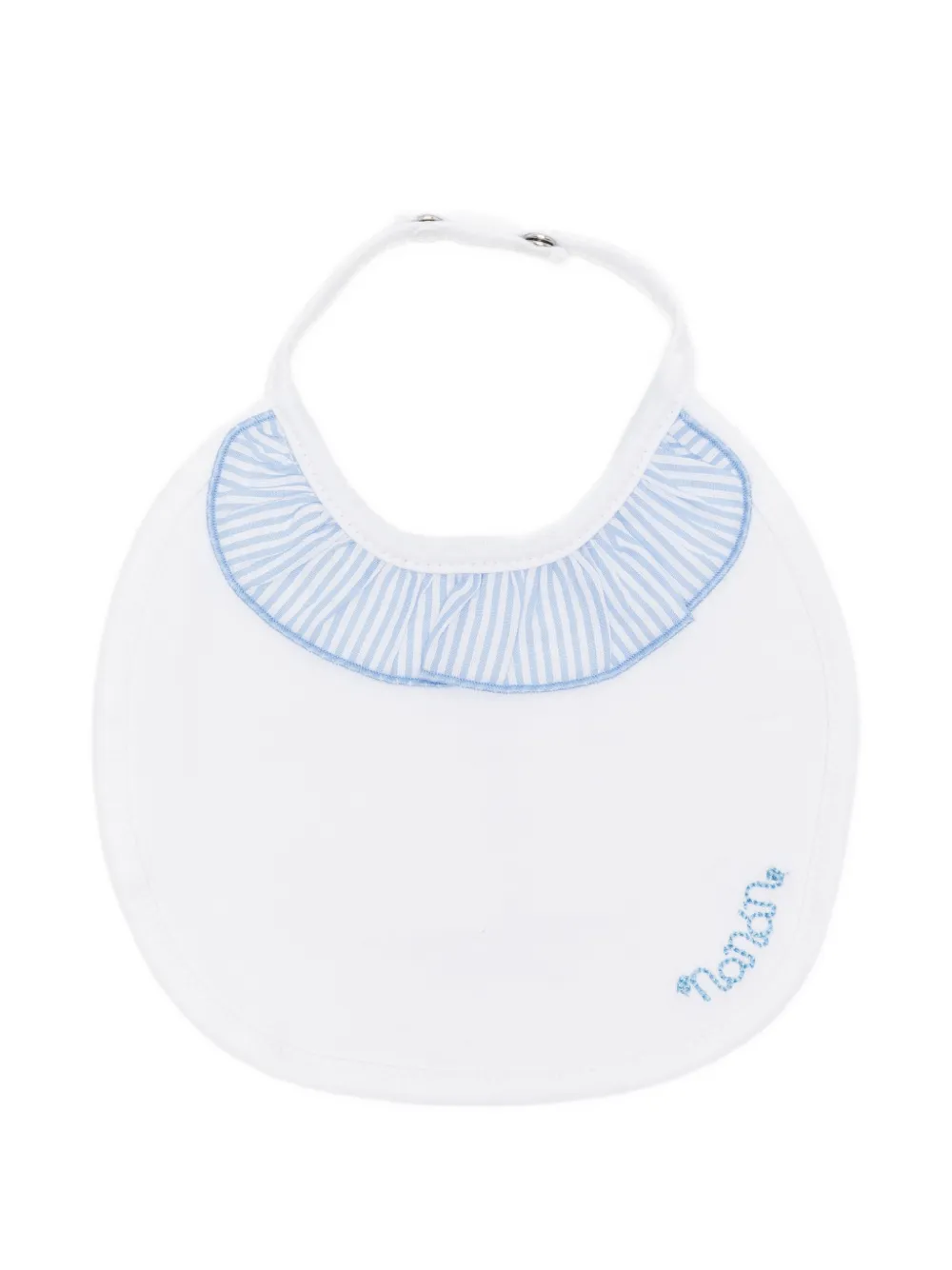 NANAN ruffled striped bib - Weiß