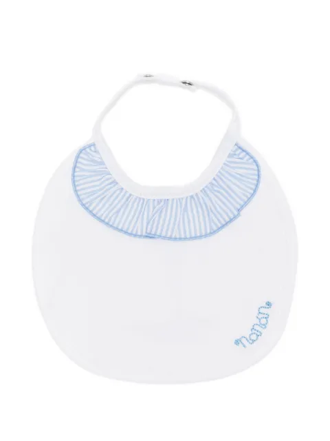 NANAN ruffled striped bib