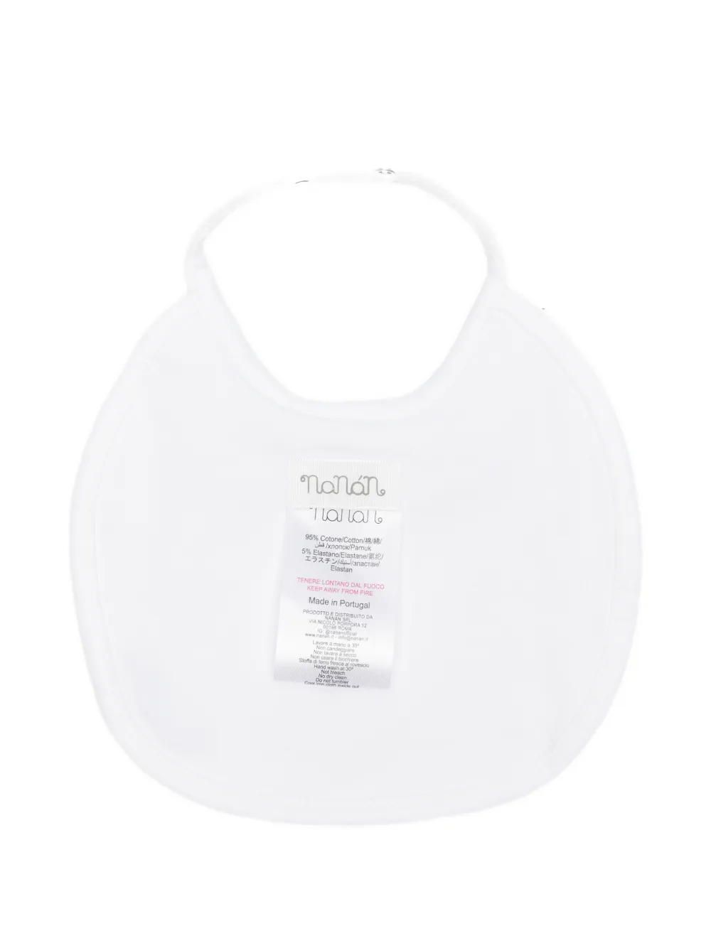  Nanan Ruffled Striped Bib - White 