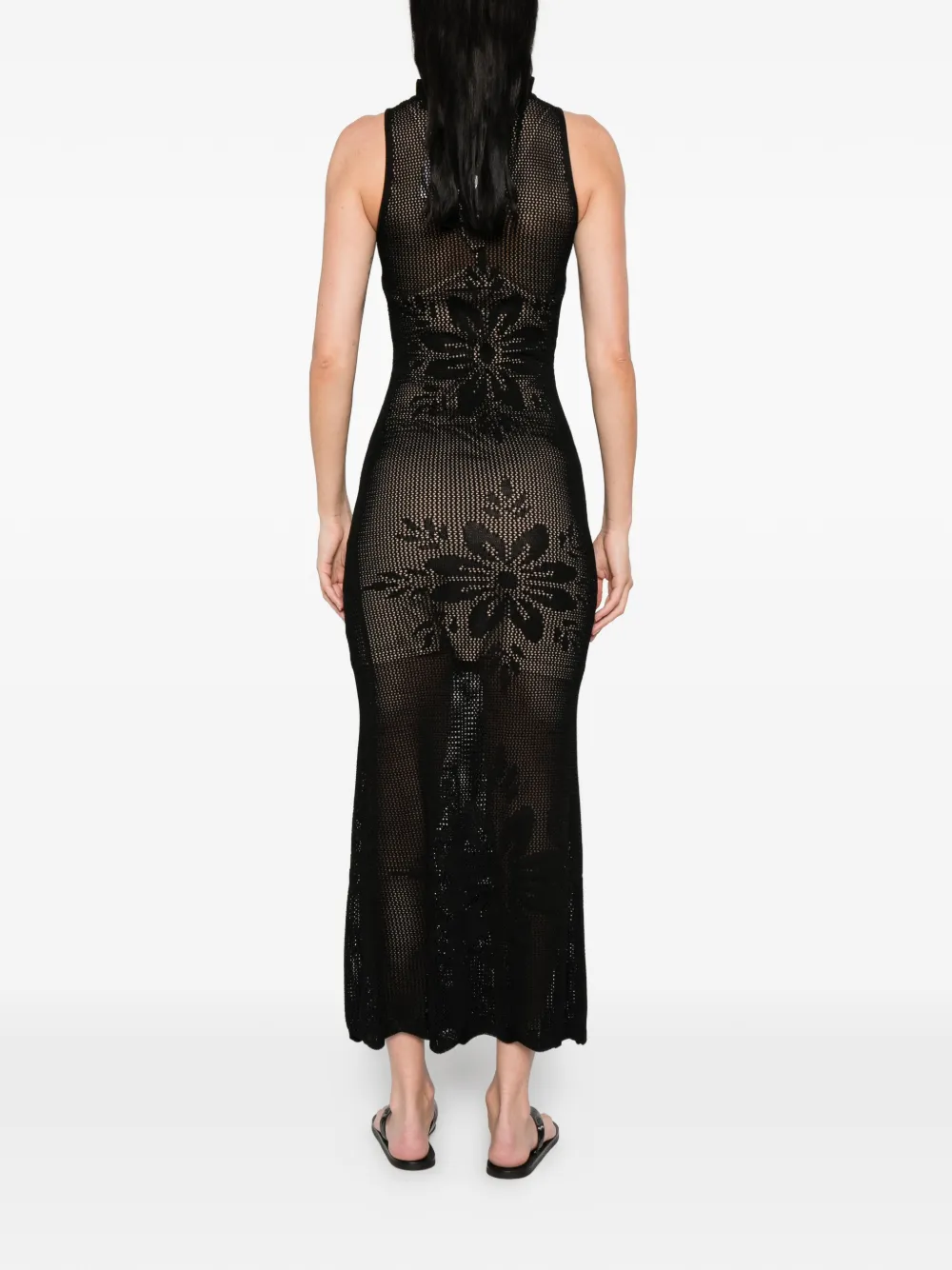 TWINSET Maxi-jurk met ronde hals Zwart