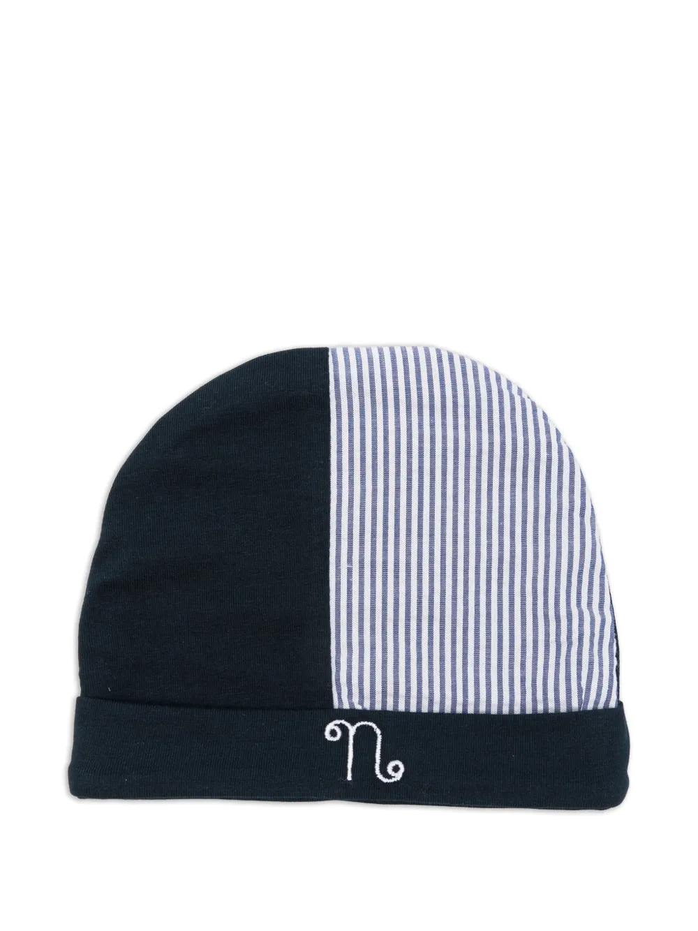 NANAN striped beanie hat - Blu