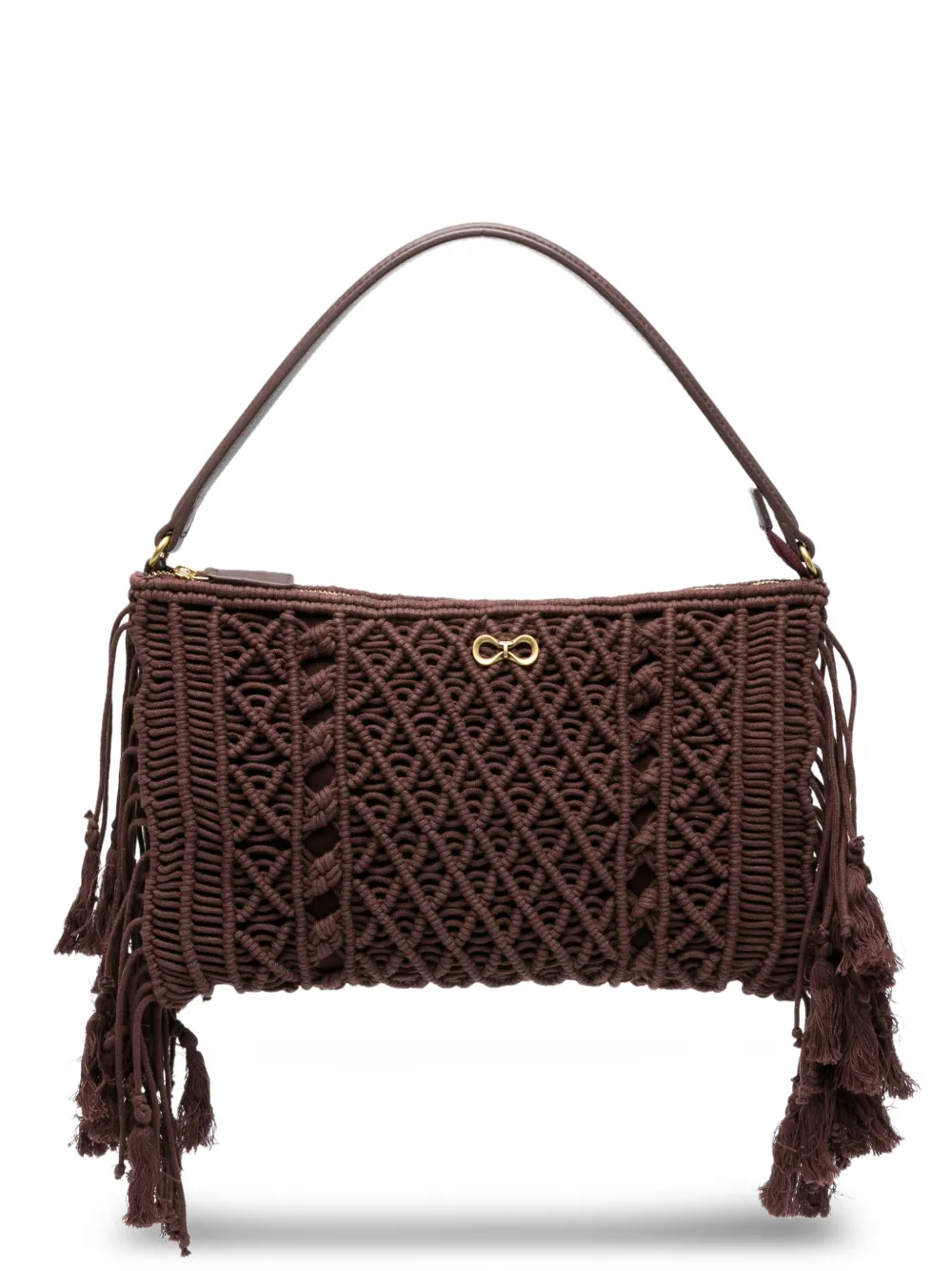 TWINSET logo-detail shoulder bag - Marrone