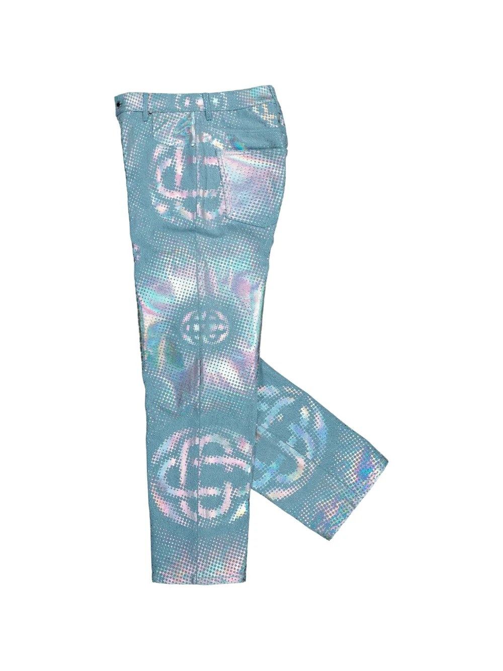 Casablanca Baggy jeans met monogram Blauw