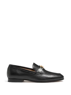 Valentino Garavani VLogo Signature Kidskin Moccasin | Black | FARFETCH
