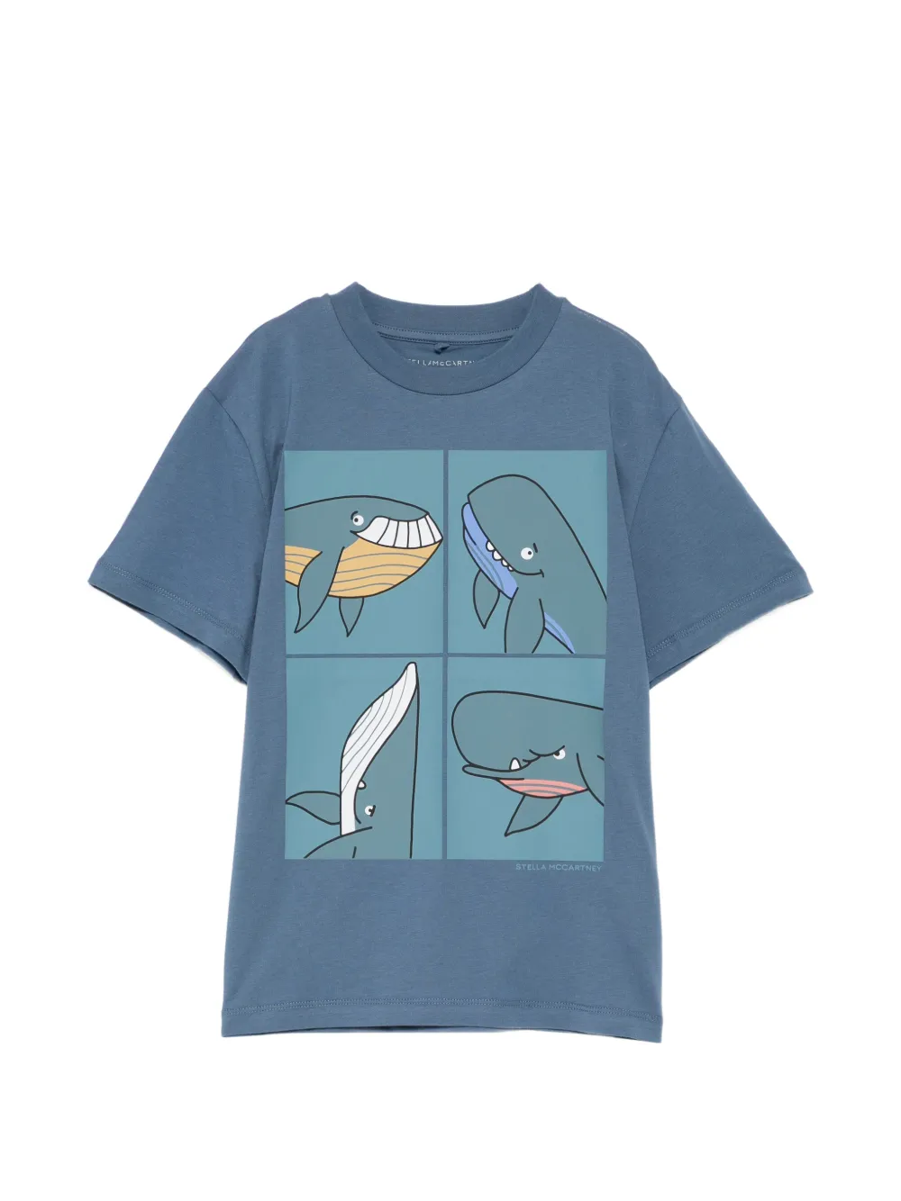Stella McCartney Kids whale-print T-shirt - Blu