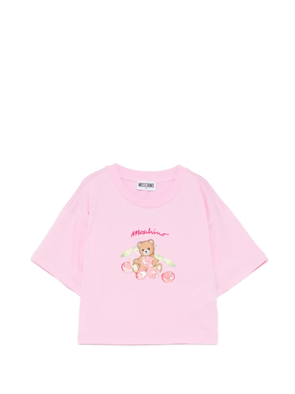 Moschino Kids printed cotton T-shirt - Rosa