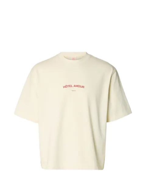 SELECTED boxy hotel amour T-shirt