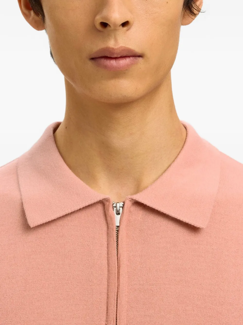 SELECTED Poloshirt met halve rits Roze