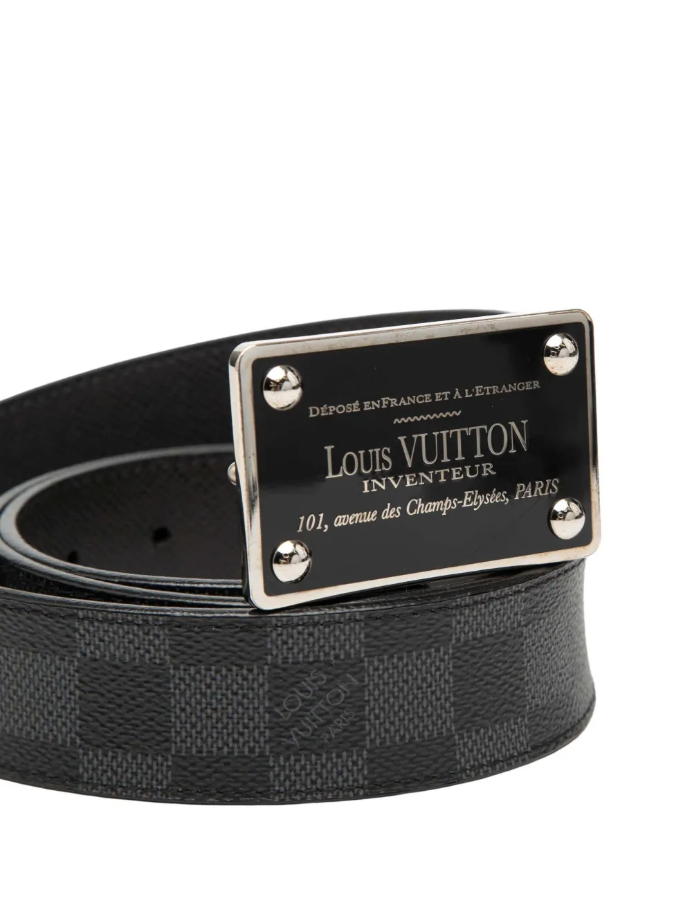 2016 Damier Graphite Inventeur Reversible Belt