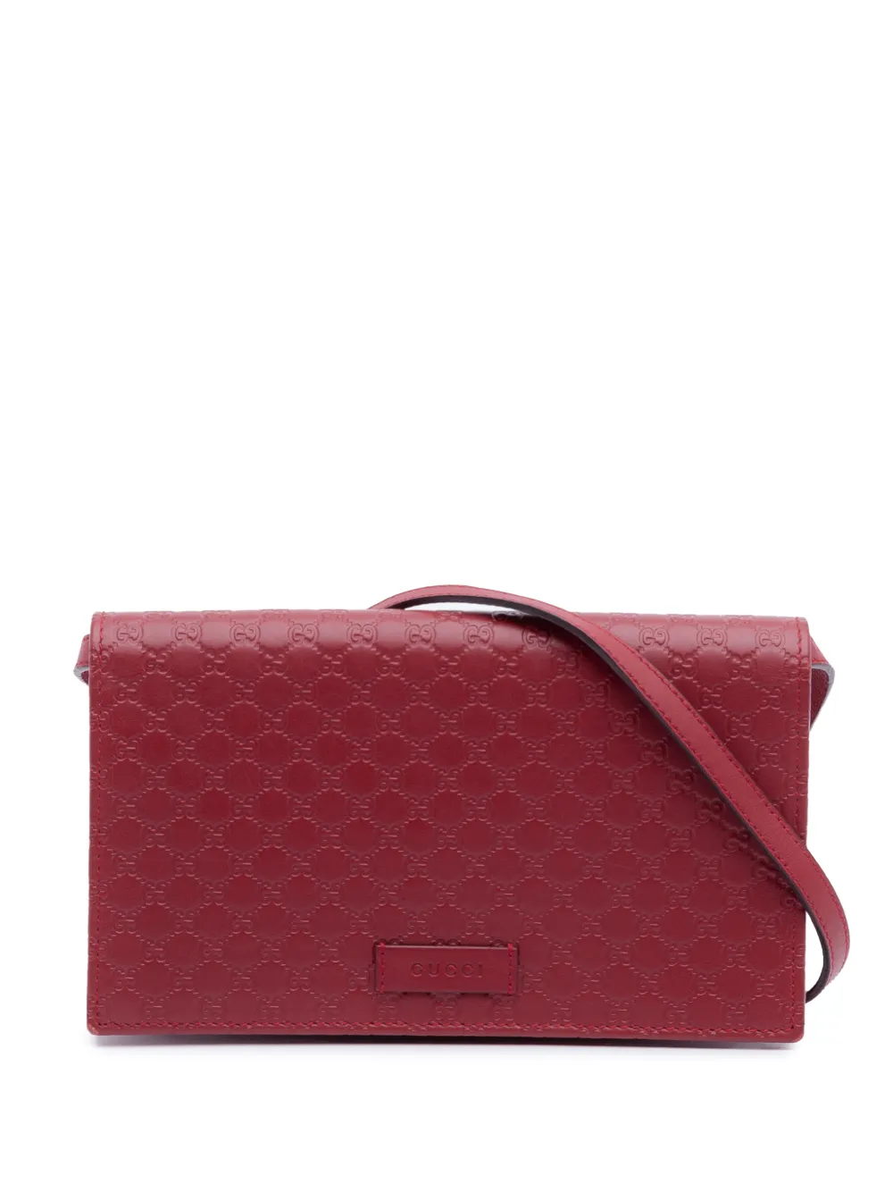 Gucci Pre-Owned Borsa a tracolla Microguccissima con tracolla 2000-2015 - Rosso