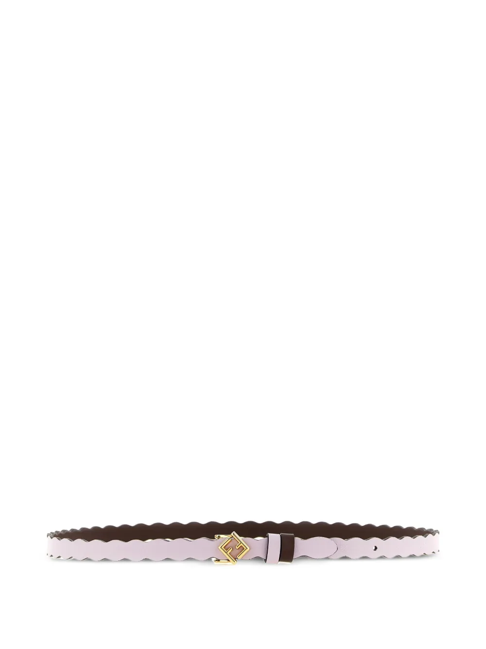 Fendi Ff Diamonds Reversible Leather Belt - Brown 