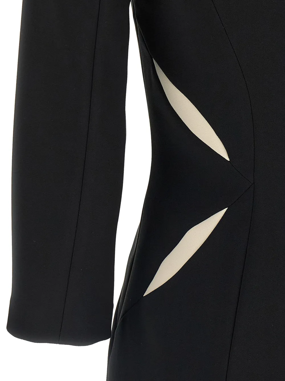 Elisabetta Franchi Sheath jurk met uitgesneden details en ovlogoerslag Zwart