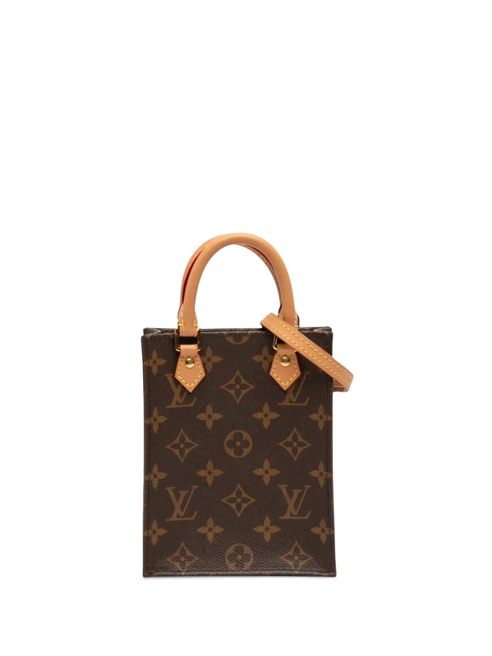 Louis Vuitton Pre-Owned 2021 Monogram Petit Sac Plat satchel - Marrone