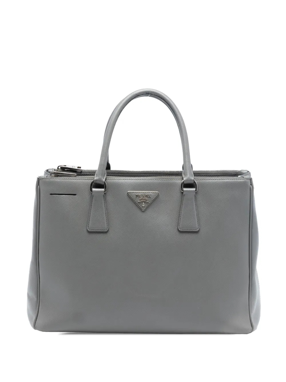 Prada Pre-Owned 2010-2025 Medium Saffiano Lux Galleria Double Zip satchel - Grigio