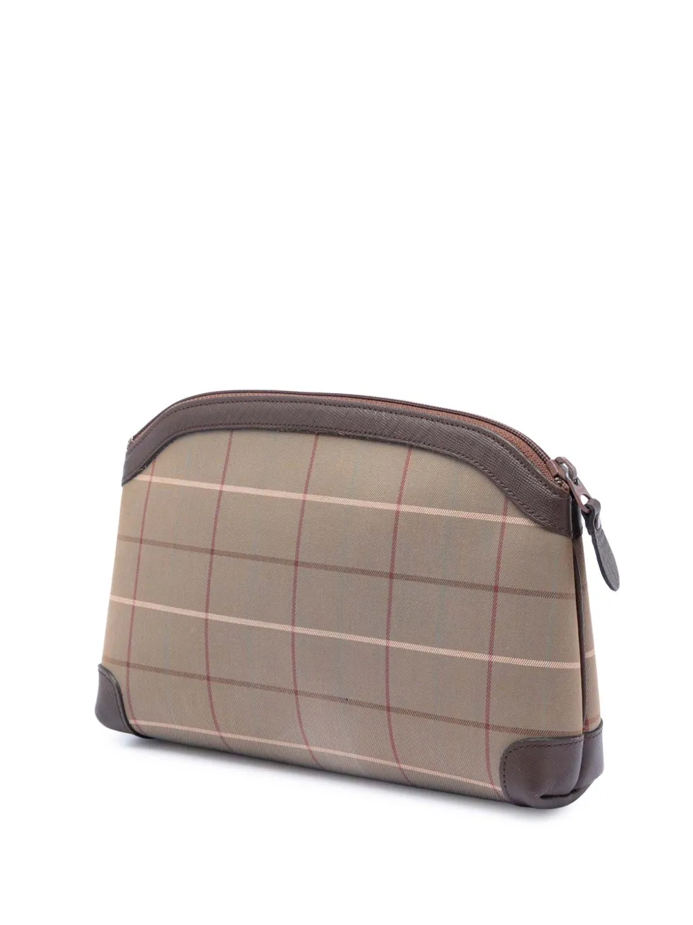 20th Century Vintage Check Canvas Clutch Bag