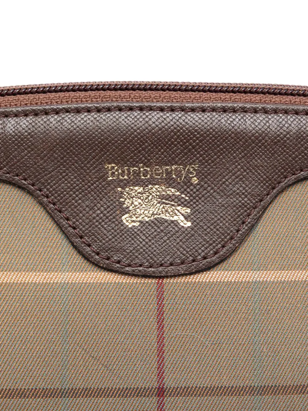 20th Century Vintage Check Canvas Clutch Bag