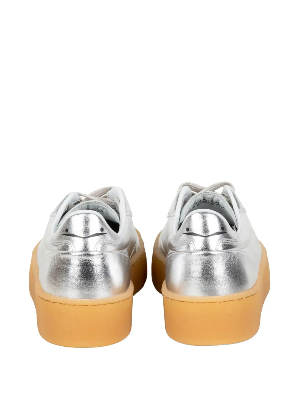 Voile Blanche Leren sneakers Zilver