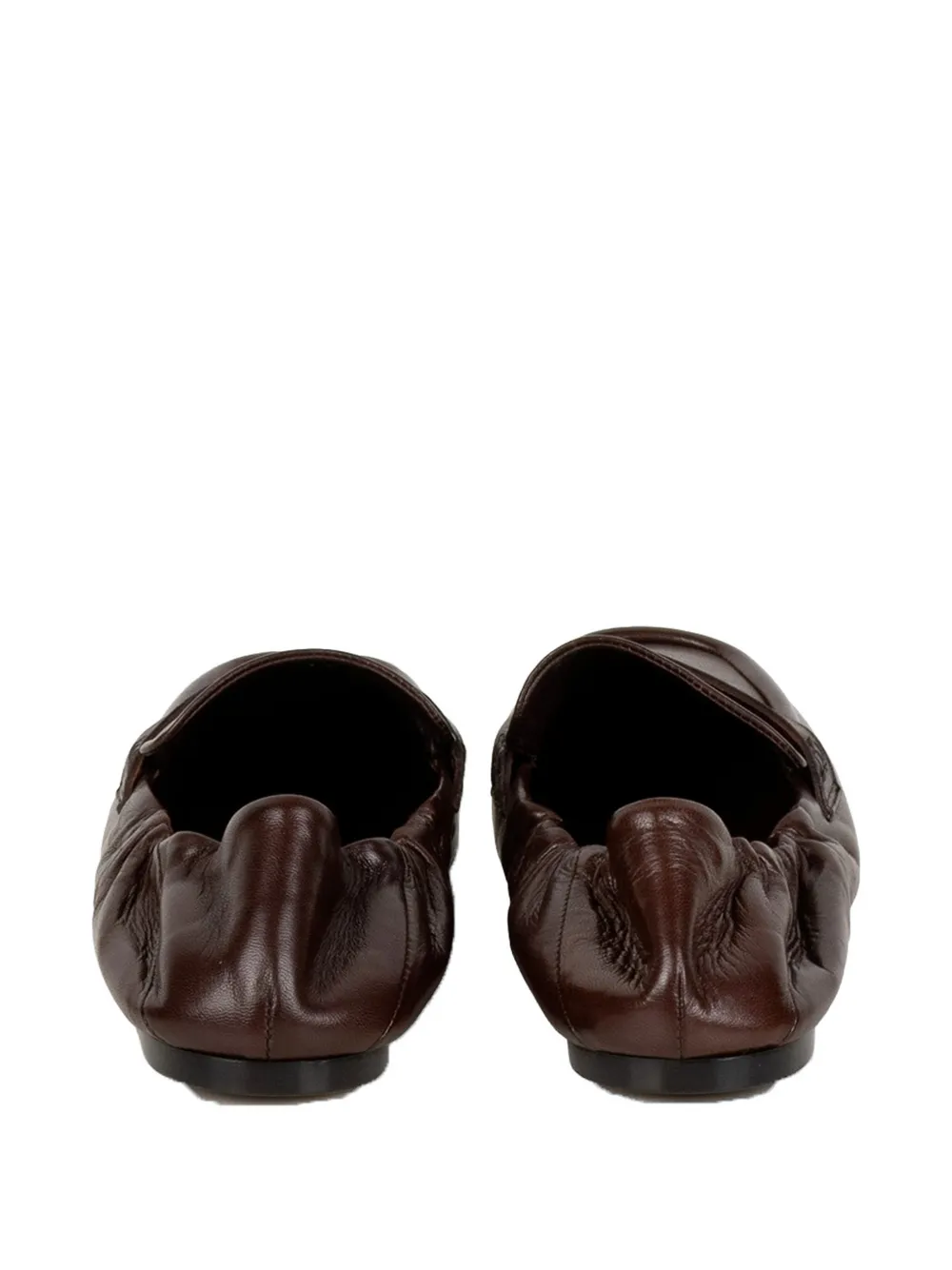 GUGLIELMO ROTTA gathered leather loafers Bruin