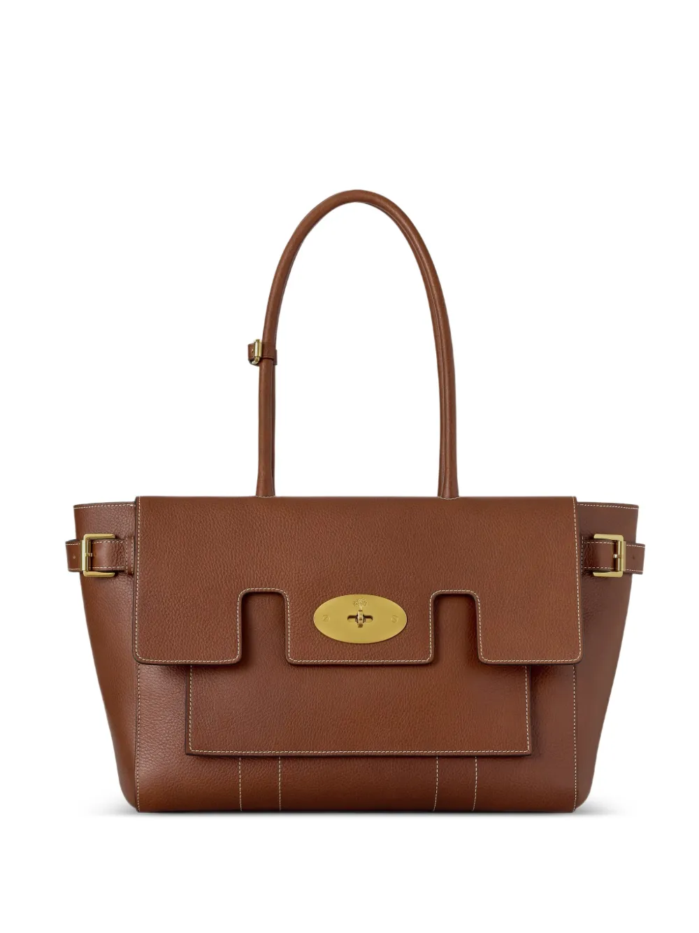 Mulberry Borsa a spalla Bayswater con fibbia - Marrone