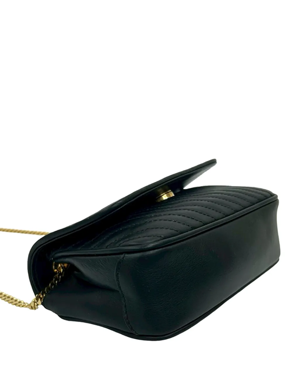 2008 Quilted Leather Chain Flap Crossbody Bag
