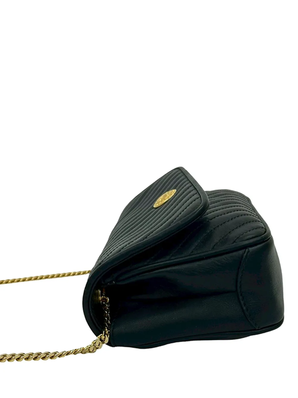 2008 Quilted Leather Chain Flap Crossbody Bag