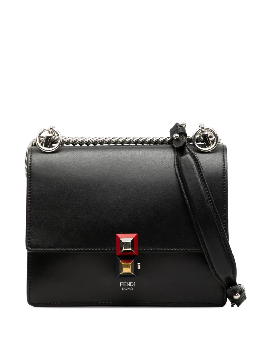 Fendi Pre-Owned 2000-2026 Small Leather Kan I crossbody bag - Nero