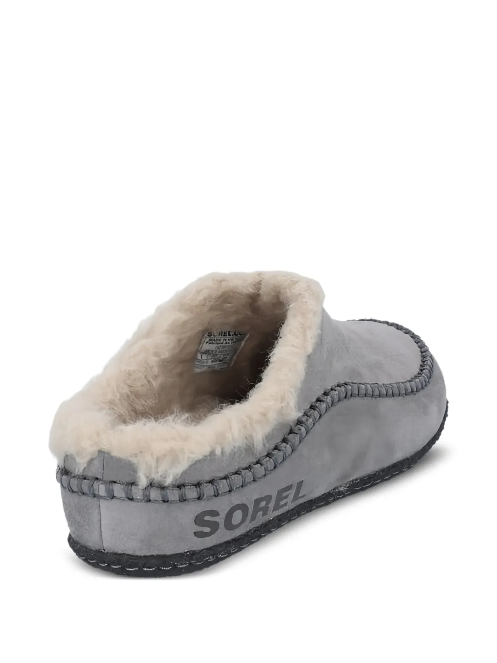 SOREL Lammy slippers met stiksels Grijs
