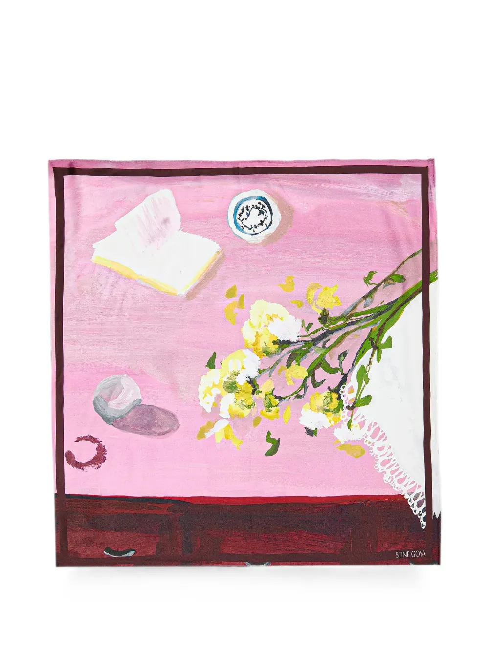 Stine Goya Foulard a fiori - Rosa