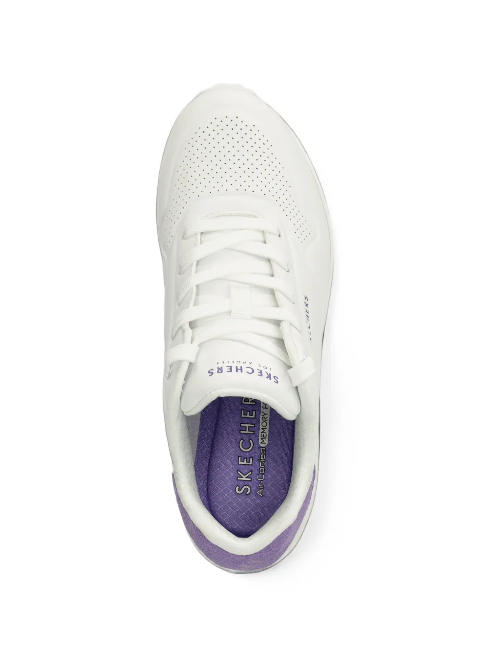 Skechers Sneakers met geperforeerd vlak Wit