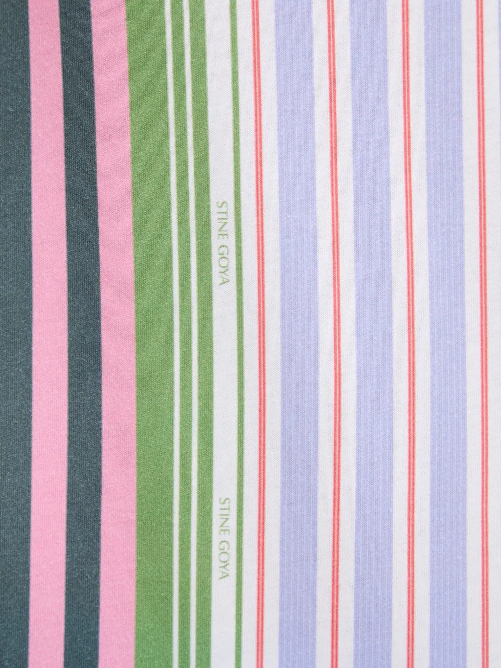 Stine Goya striped cotton T-shirt Groen