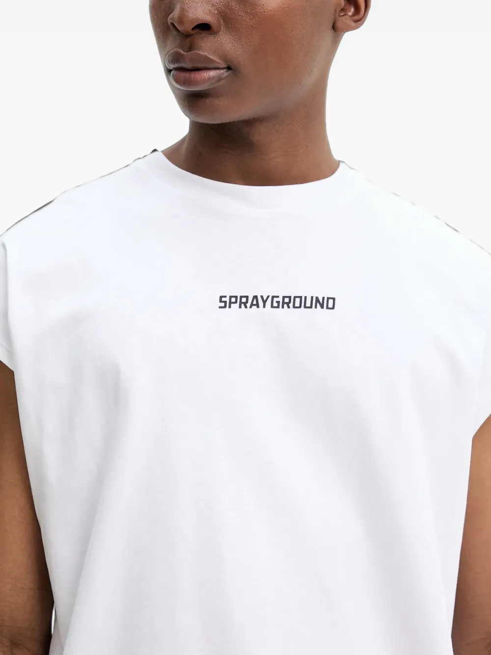 Sprayground T-shirt met haaien-print en logo-print Wit