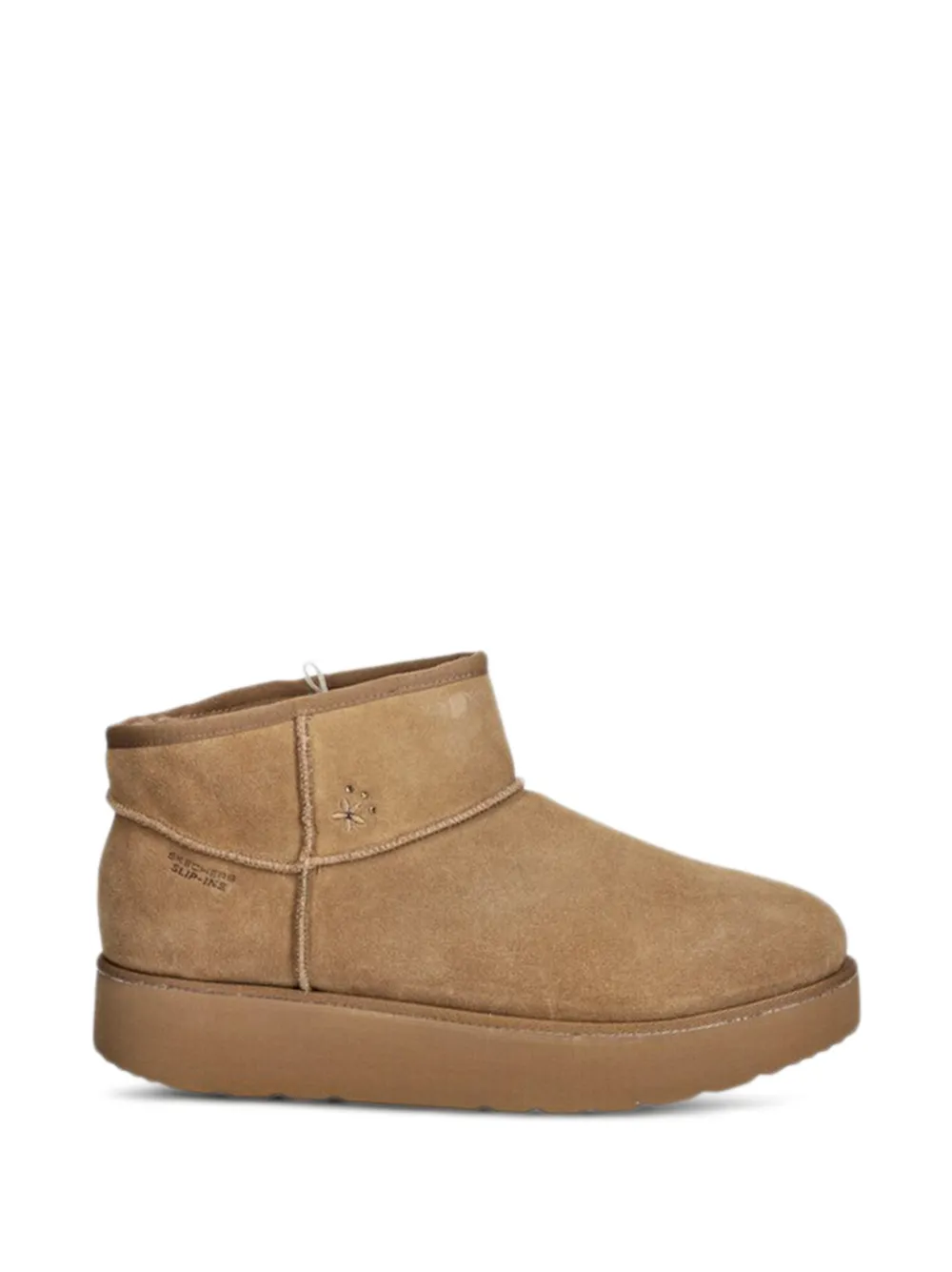 Skechers Keep Cozy laarzen met logodetail Beige