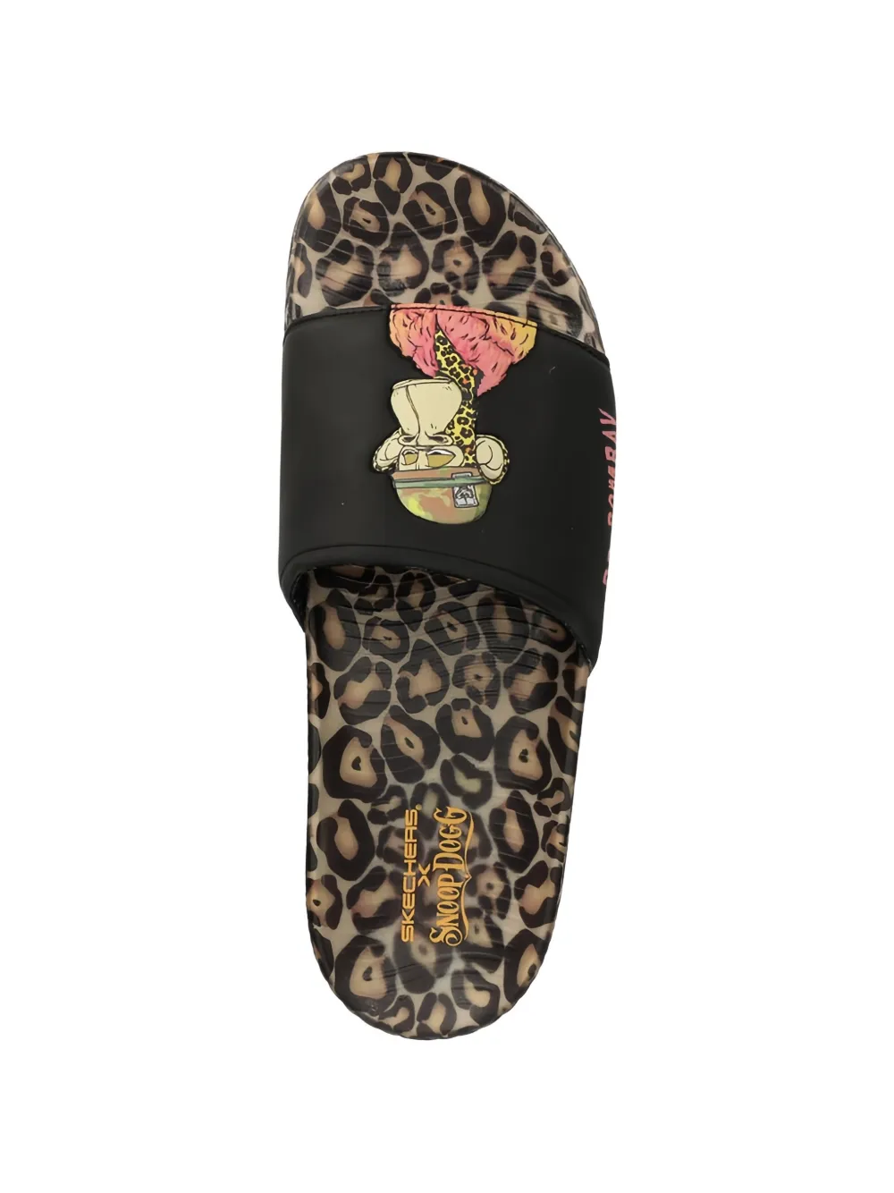 Skechers x Snoop Dogg slippers met luipaard-print Zwart