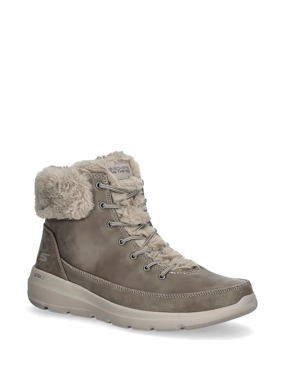 Skechers Laarzen met afwerking van bont Grijs