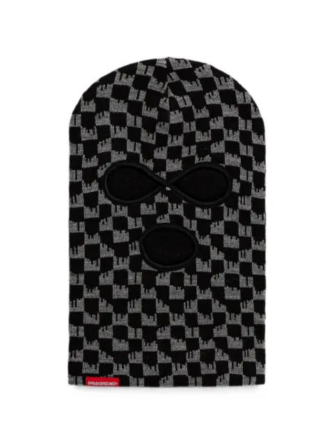 Sprayground checkerboard-pattern balaclava