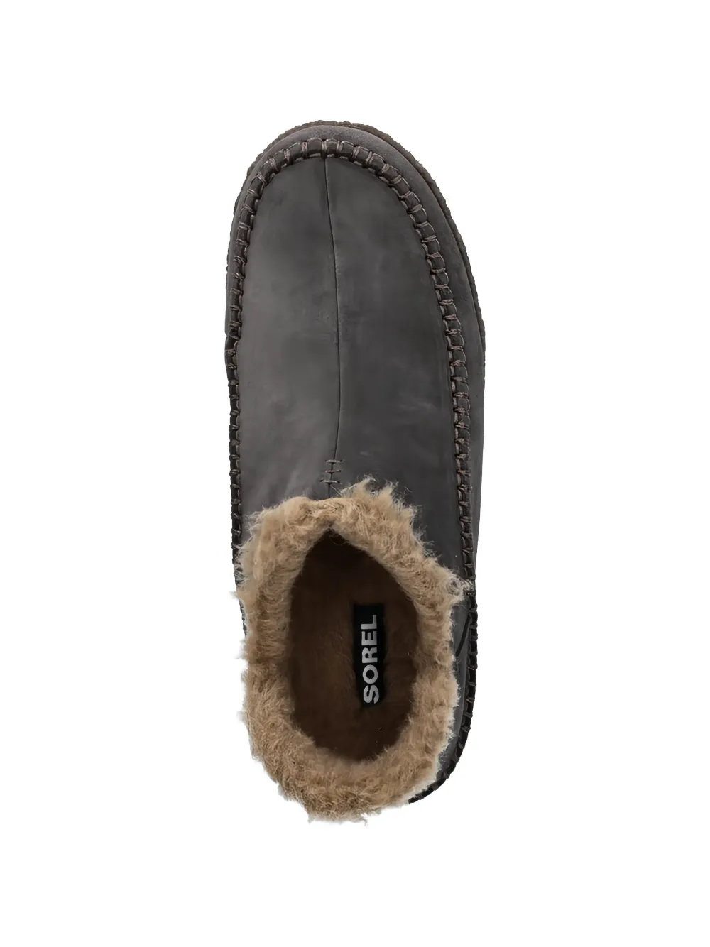 SOREL Manawan slippers met afwerking van bont Grijs