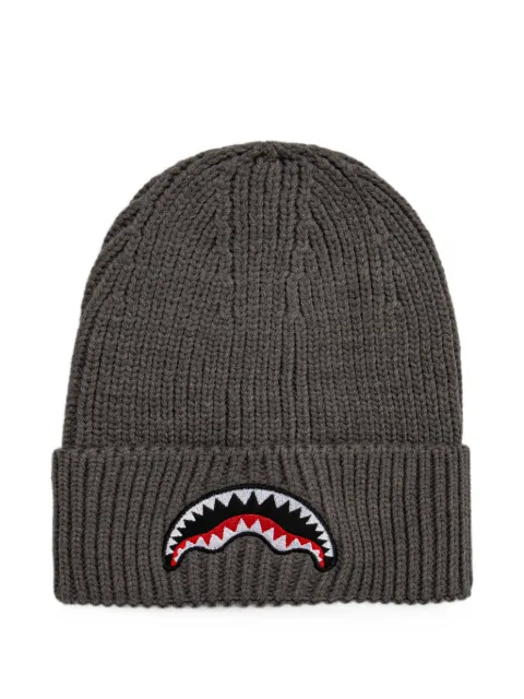 Sprayground Shark Mouth ribbed-knit beanie hat