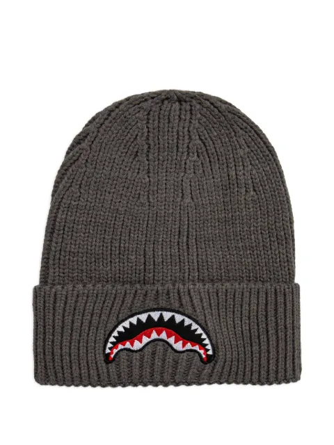 Sprayground Shark Mouth ribbed-knit beanie hat