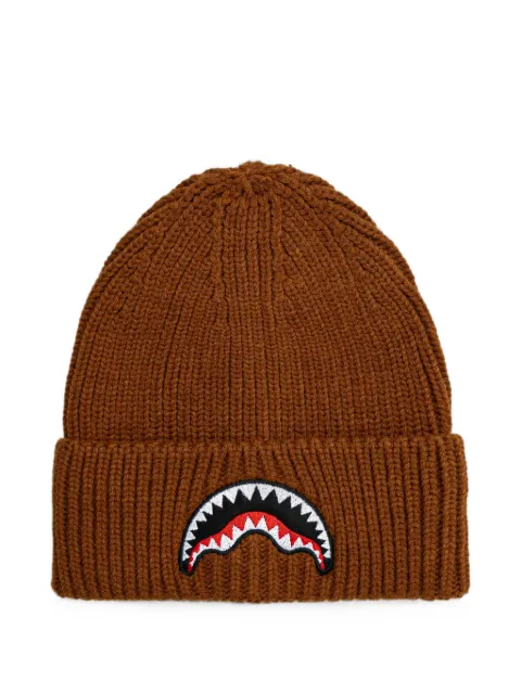 Sprayground Shark Mouth ribbed-knit beanie hat