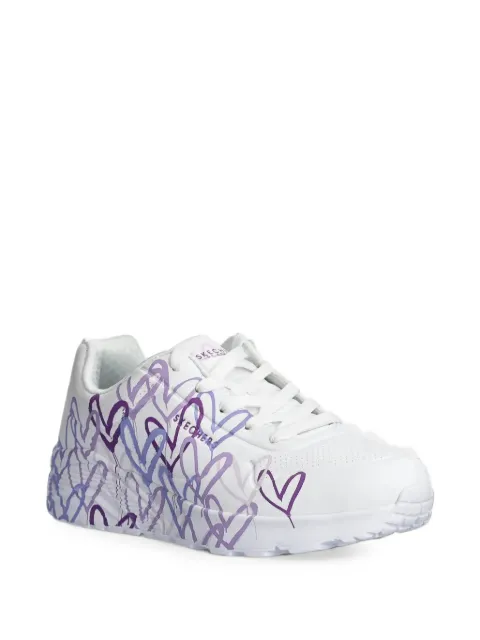 Skechers Uno Lite heart-print sneakers