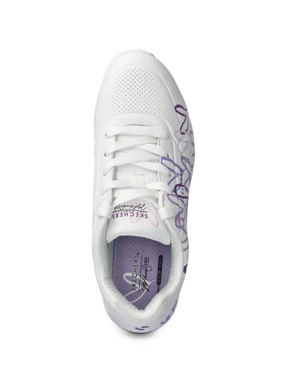 Skechers Uno Lite heart-print sneakers Wit