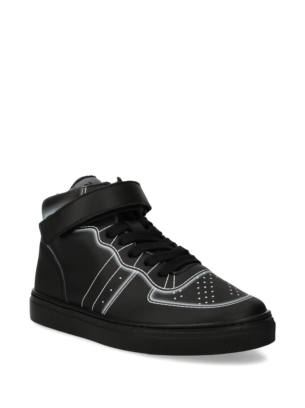 SOREL KIDS perforated high-top sneakers - Nero