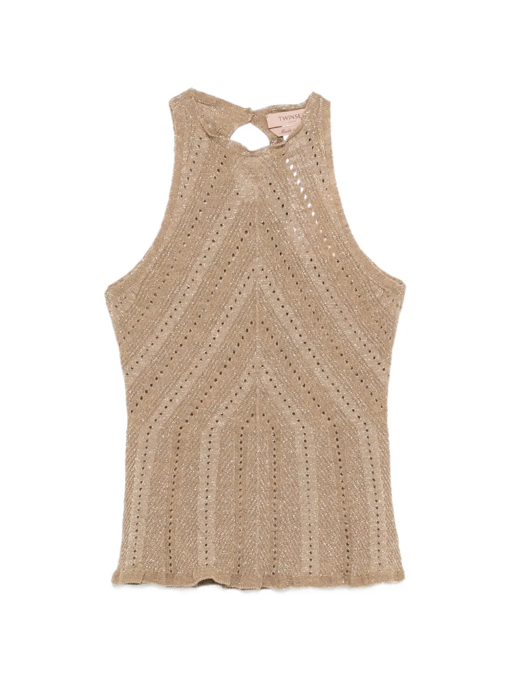 TWINSET crew-neck tank top - Oro