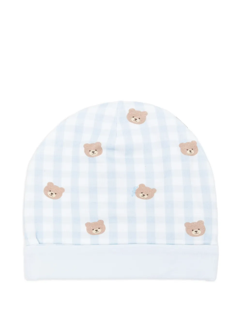 Nanán 方格小熊套头帽 In Blue