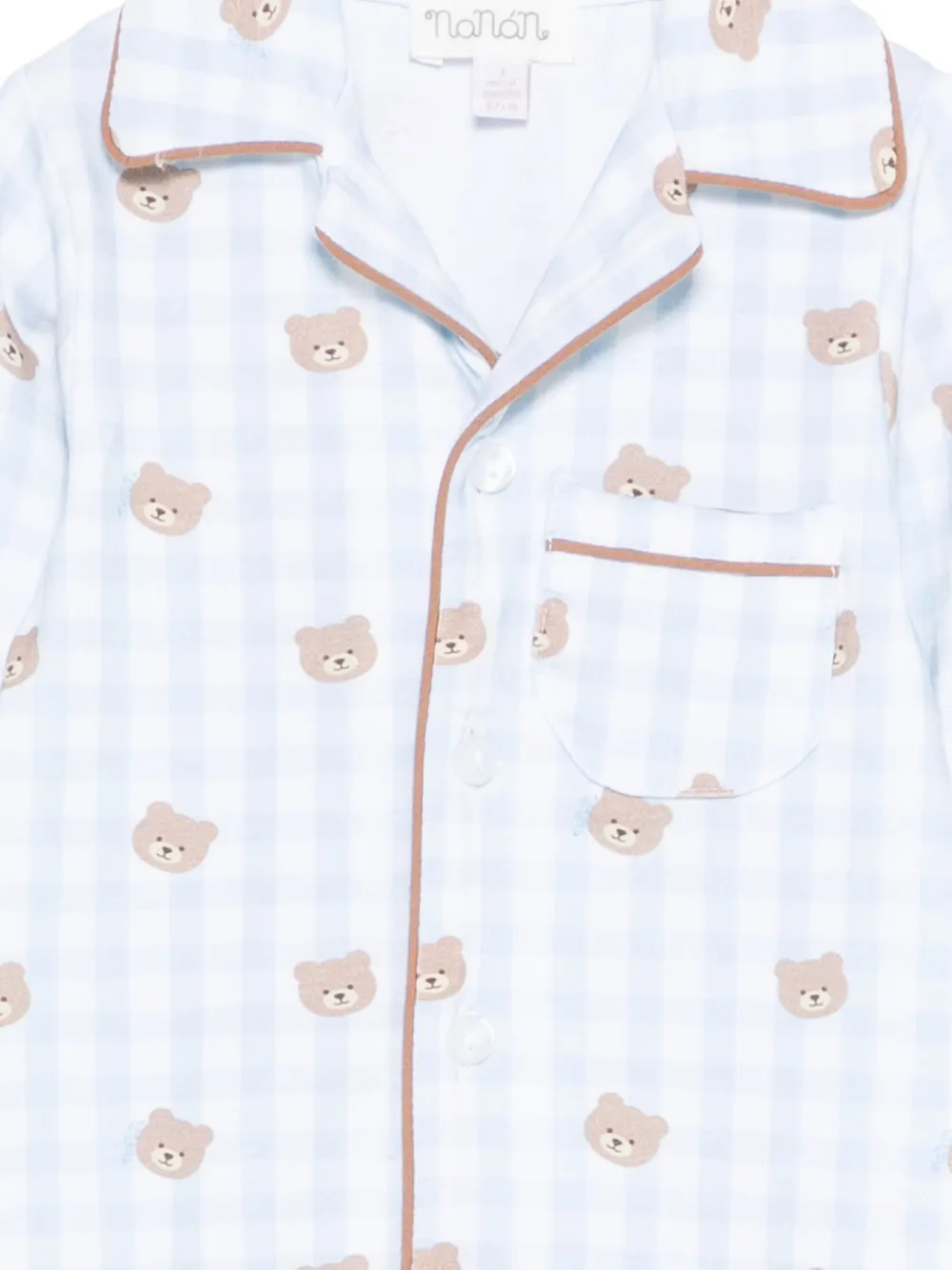  Nanan Bear Checked Pajama - Blue 