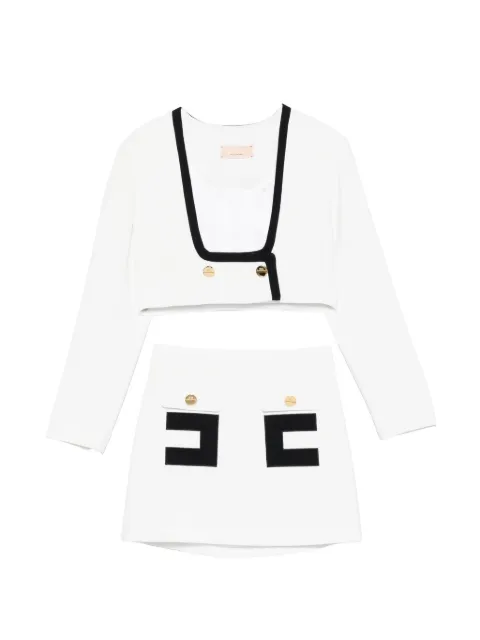 Elisabetta Franchi Kids set de falda con ribete negro