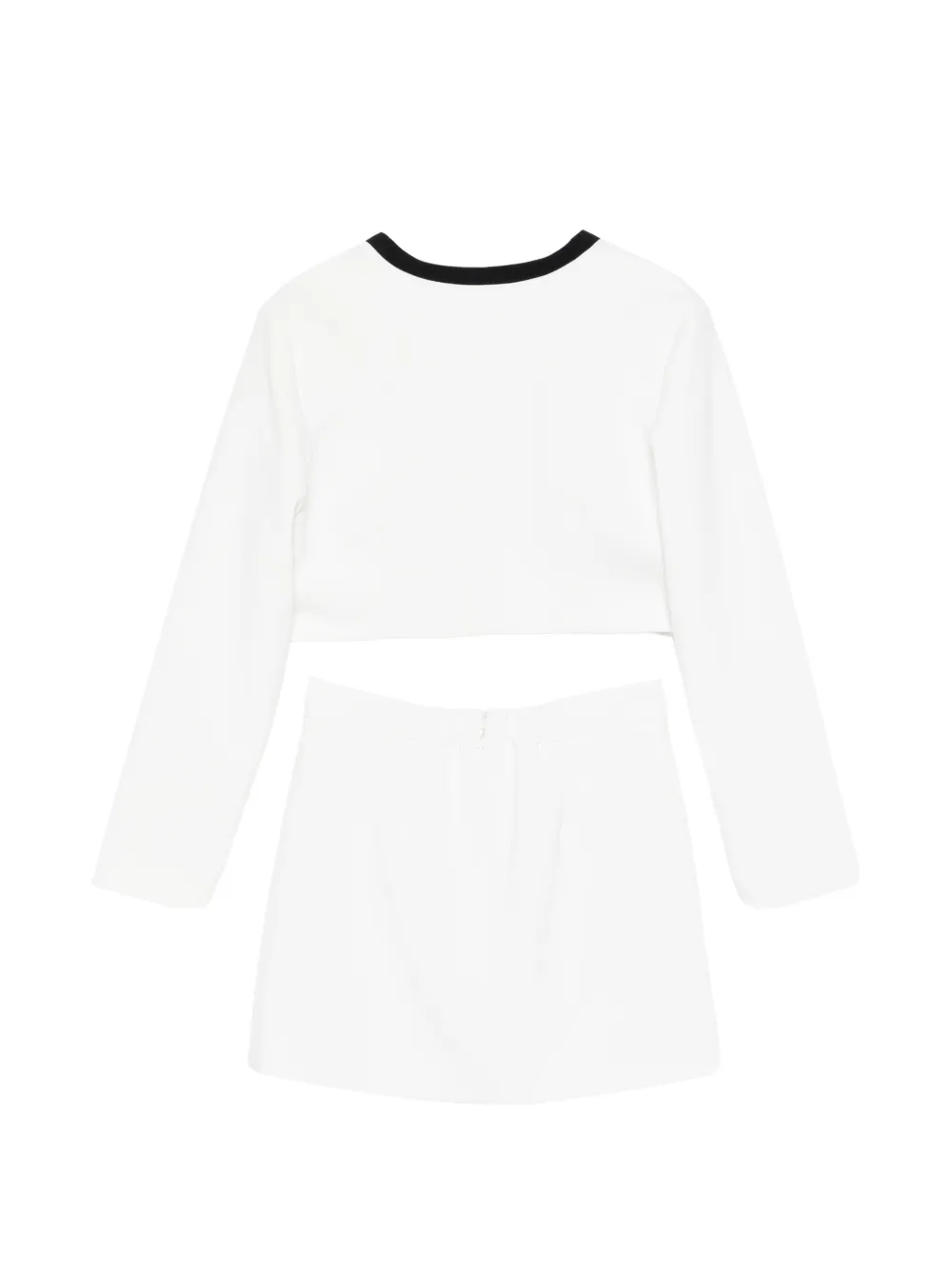 Elisabetta Franchi Kids Rok set met zwarte afwerking Wit