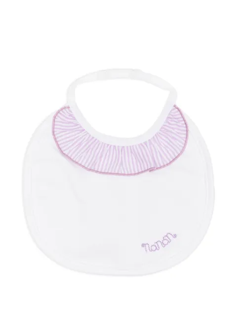 NANAN striped ruffled bib