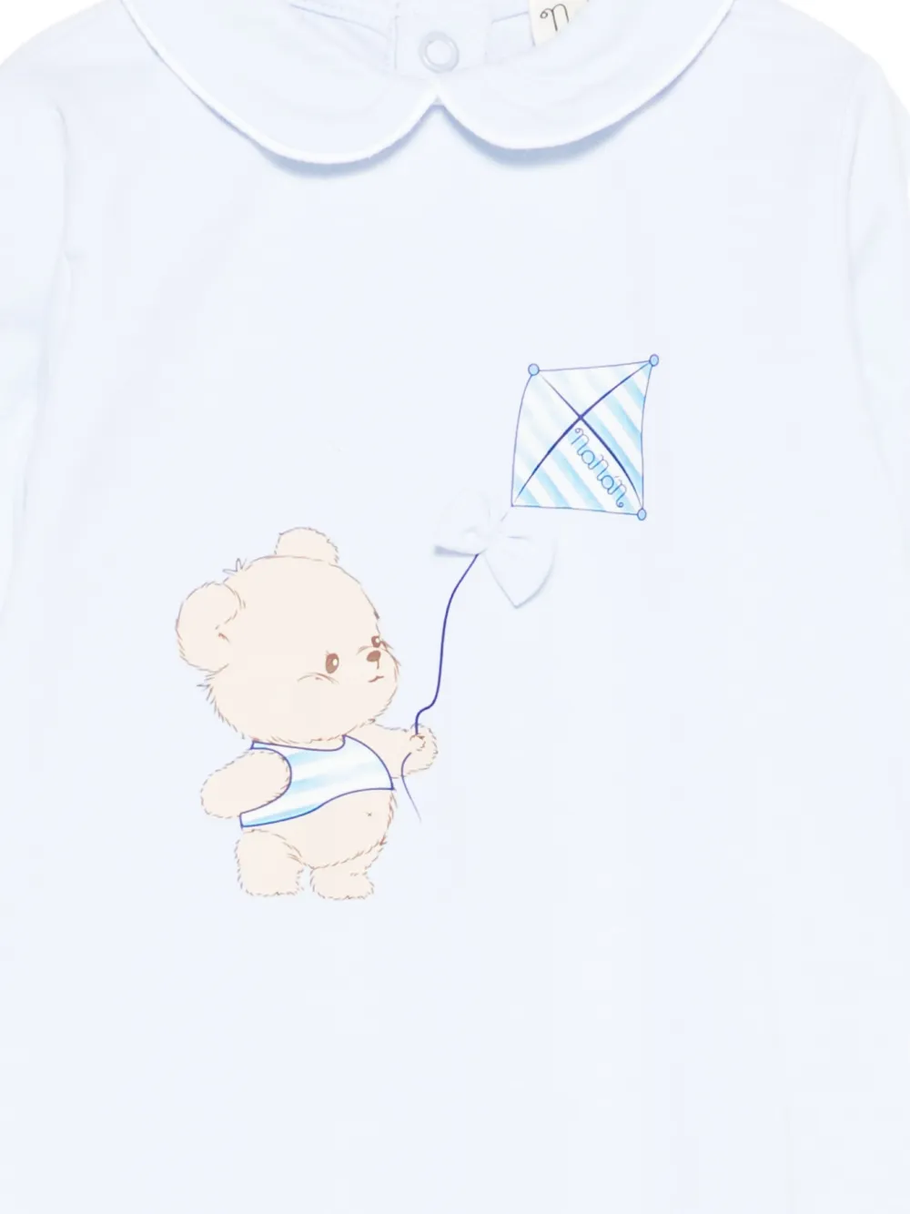  Nanan Bear-print Pyjamas - Blue 
