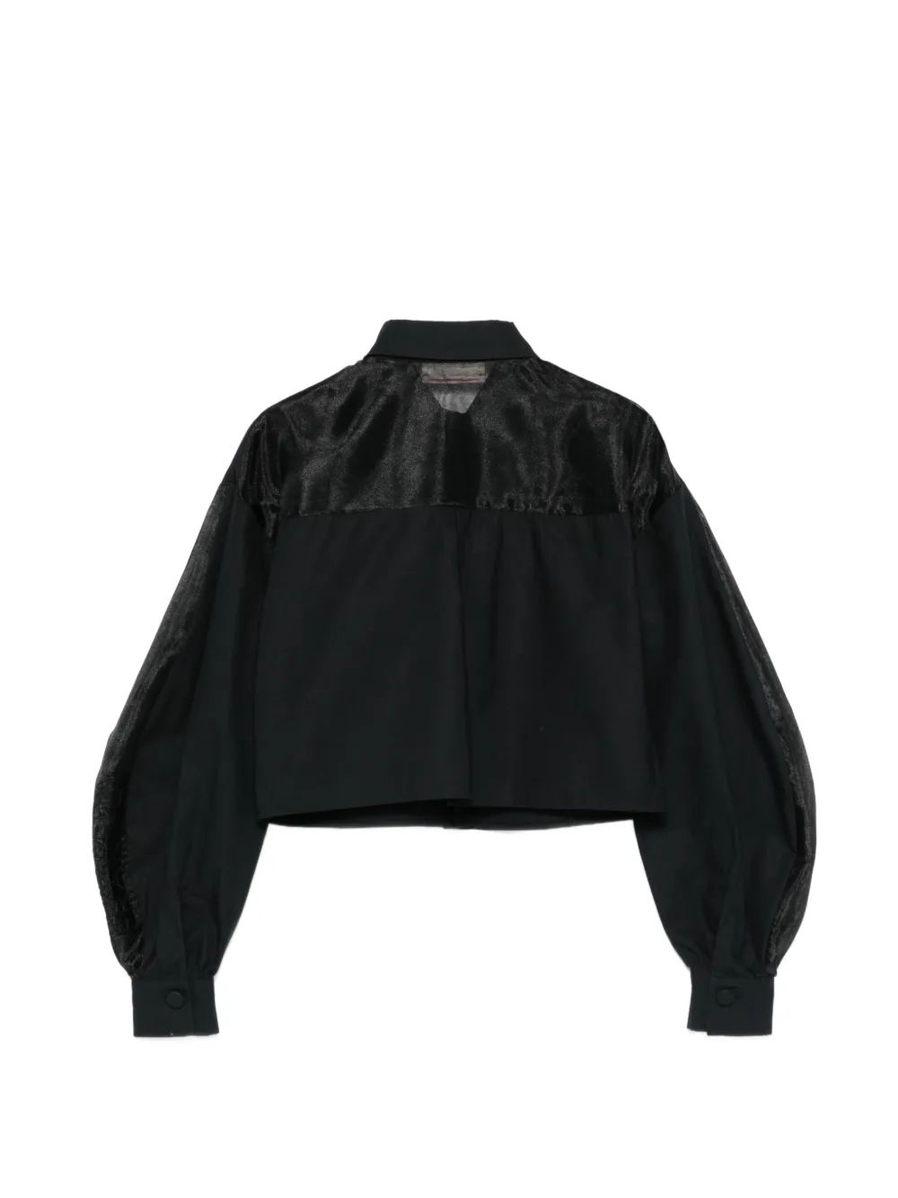 Elisabetta Franchi Kids Shirt met doorzichtig detail Zwart